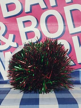 BBW Festive Tinsel Pom PocketBac Holder Backpack Purse Bag Luggage Keychain